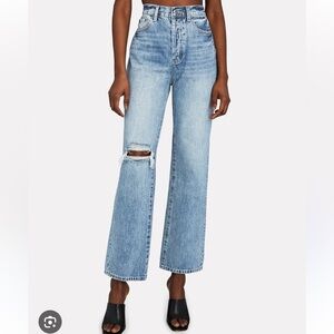 PISTOLA Cassie Distressed High-Rise Straight-Leg Jeans Denim Women’s Size 26